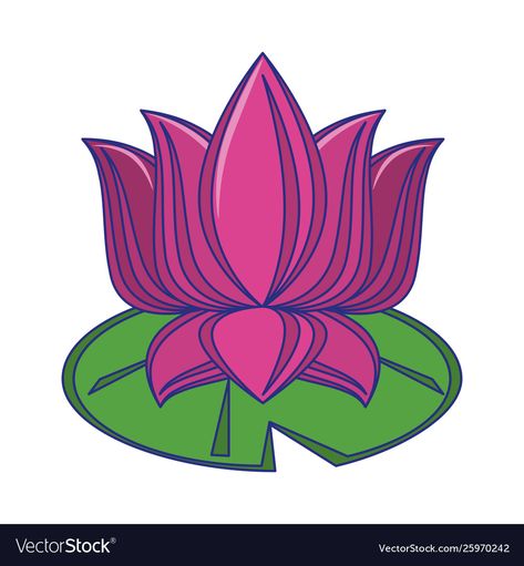 Lotus flower on leaf cartoon isolated blue lines Vector Image Leaf Cartoon, Styrofoam Art, Blue Lines, Illustration Graphic Design, Blue Line, Lotus Flower, Png Images, Lotus, Adobe Illustrator