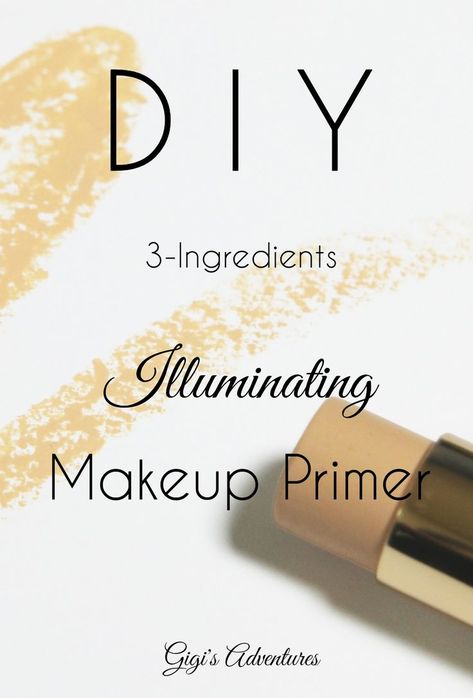 3 Ingredients and a couple of minutes: this is all you need to craft the perfect DIY illuminating primer - that works on every skintone! Diy Primer Makeup, Diy Face Primer, Illuminating Makeup, Diy Primer, Diy Haircare, Illuminating Primer, Diy Glow, Cream Contour, Makeup Setting Spray