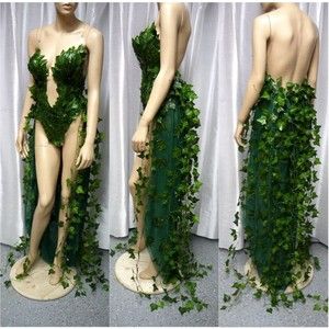 Poison Ivy With Ivy Train Costume, Halloween Costume, Monokini, Fairy Costume, Cosplay, Comicon, Batman Dress Gown | Pinterest Batman Dress, Train Costume, Ivy Costume, Poison Ivy Cosplay, Poison Ivy Costumes, Diy Kostüm, Rave Bra, Fairy Costume, Costume Cosplay