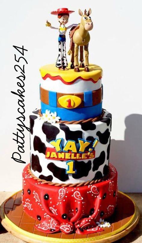 Toy story cake Jesse Toy Story Cake, Jesse Toy Story, Toy Story Birthday Cake, Toy Story Theme, Toy Story Cakes, Toy Story 3, Girl Bday Party, Toy Story Birthday Party, Toy Story Party