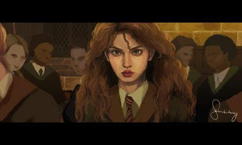 Let The Dark In Dramione, The Debt Of Time Fanart, Mia Potter, Hermione Granger Fanart, Dramione Art, Draco And Hermione Fanfiction, Hp Universe, Draco And Hermione, Harry Potter Artwork