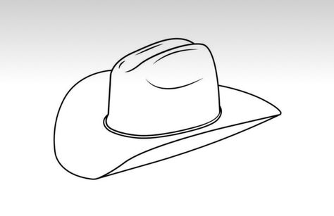 Cowboy Hats Drawing, Akubra Hat Tattoo, Dainty Cowboy Hat Tattoo, Little Cowboy Hat Tattoo, Line Cowboy Hat Tattoo, Minimal Cowboy Hat Tattoo, Mini Cowboy Hat Tattoo, Minimalist Cowboy Hat Tattoo, Cowboy Hat Line Drawing