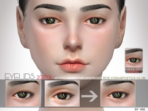 The Sims Resource: Skin Detail Eyelid 201701 by S-club • Sims 4 Downloads Ts4 Skin, Sims 4 Controls, Sims 4 Cc Kids Clothing, Cc Shoes, Sims 4 Cc Shoes, Sims 4 Cc Makeup, Sims 4 Cc Skin, Korean Face, Sims 4 Characters