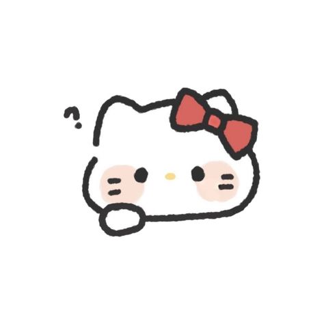 Scribbling Drawing, Drawing Hello Kitty, Cartoon Drawings Disney, Easy Cartoon Drawings, Bow Wallpaper, Change My Mind, Kitty Drawing, Drawing Wallpaper, Hello Kitty Drawing