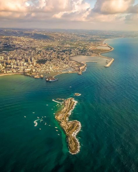 A city full of history #lebanon - Picture by Tony Aoun #drone #lebanonalacarte #saida #sidon #thingstodo #roadtrip #vacation #tourism #bestdestination #beautifuldestinations Sidon Lebanon, Saida Lebanon, Lebanon Summer, Lebanon Culture, Mediterranean Summer, Pencil Portrait Drawing, Couples Goals, Pencil Portrait, Mediterranean Sea