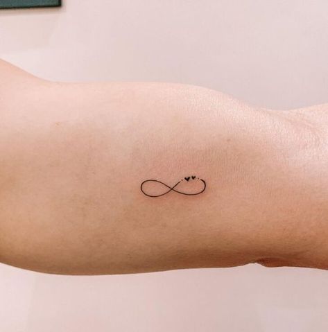 Holiday Tattoos, Small Infinity Tattoos, Infinity Tattoo On Wrist, Tiny Tattoos For Women, Small Tattoos For Women, Infinity Tattoo Designs, Tiny Wrist Tattoos, Small Heart Tattoos, Female Tattoos