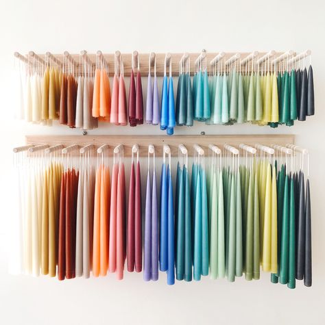 Candle Store Display, Candle Making Studio, Dipped Candles, Candle Dipping, Diy Candles Homemade, Hand Dipped Candles, Candle Sets, Bee Wax Candles, Beeswax Taper Candles