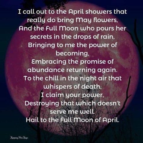 April Magick, April Full Moon, April Moon, Pink Full Moon, Goddess Rising, Drawing Down The Moon, Fair Folk, Dark Mother, Moon Names