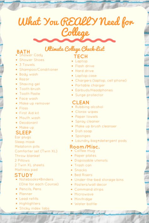 #college#needs#list Apartment Needs List, Needs List, College Dorm List, College Apartment Diy, Collage Dorm, College Dorm Checklist, Dorm Room Checklist, Dorm Checklist, College Necessities