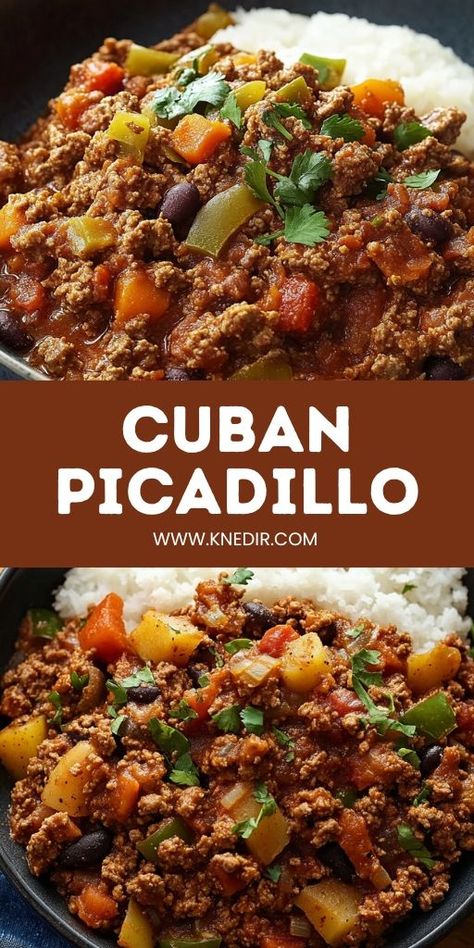 Taste the vibrant flavors of Cuba with this Authentic Cuban Picadillo! A hearty and flavorful ground beef dish simmered with tomatoes, olives, raisins, and spices for the perfect balance of sweet and savory. 🍅🍖 Serve with white rice or fried plantains for a true comfort food experience. This one-pot recipe is ideal for busy nights or family gatherings. 🏡✨ #CubanPicadillo #LatinFood #OnePotMeals #ComfortFood #AuthenticCubanRecipes #GroundBeefRecipes 🥘💃 Cuban Picadillo Recipe, Cuban Picadillo, Picadillo Recipe, Chicken Breast Crockpot Recipes, Fried Plantains, Crockpot Chicken Breast, Plantain Recipes, Cuban Cuisine, Ground Beef Dishes