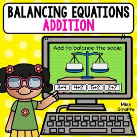 Balancing equations first grade addition game kids can play on the computer or their device! Great practice for this tricky standard! Balancing Equations First Grade, Commutative Property Of Addition, Commutative Property, Balancing Equations, Addition Practice, Picture Graphs, Math Pages, Math Genius, Subtraction Activities