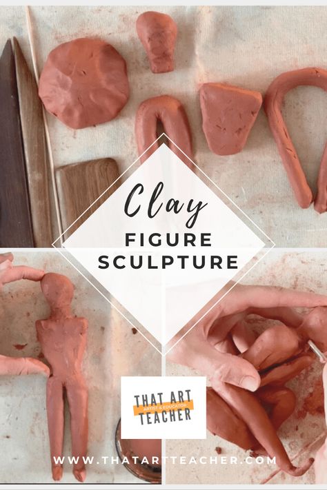 Clay Sculpture People, Air Dry Clay Figure Sculpture, Sculpting Clay Figures, Clay Person Sculpture Easy, Air Dry Clay Sculpture Tutorials, High School Sculpture Projects Ideas, Air Dry Clay Sculptures & Statues, Polymer Clay Figurines People, Clay Figurines Sculpture