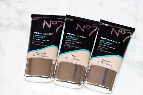 No7 Hydra Luminous Moisturising Foundation Review & Swatches 1 No7 Foundation, Foundation Swatches, Medium Coverage Foundation, Luminous Foundation, Moisturizing Foundation, Pearl Powder, Vitamins For Skin, Light Reflection, Grapeseed Oil