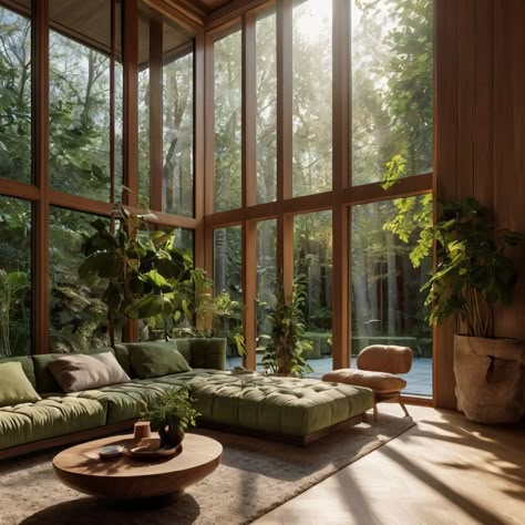 Interior concept with bringing outside nature to inside Interior Design Natural Materials, Natural Light Interior Design, Natural Lighting Home, Natural House Design, Natural Materials Interior, Homes In Nature, Botanical Interior Design, Outside Nature, Vancouver House