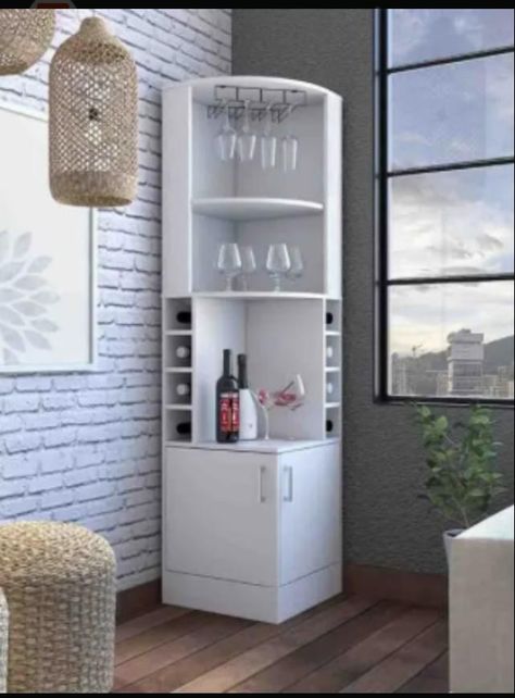 Mini Bar Salon, Wine Cubbies, Corner Bar Cabinet, Bar Sala, Corner Bar, Modern Kitchen Design Luxury, Large Cabinet, Cabinet Space, Online Furniture Shopping