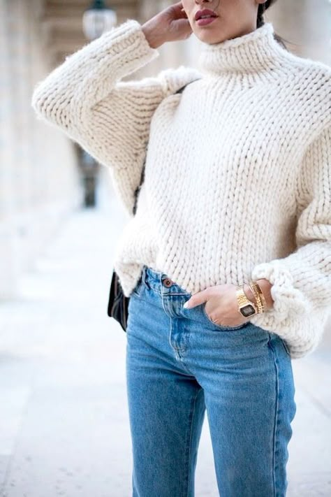 HIGH STREET & F#CKING COOL Chunky Turtleneck Sweater, Mode Tips, Mode Inspiration, Looks Style, Fall Winter Outfits, Outfits Casuales, Street Fashion, Look Fashion, Autumn Winter Fashion