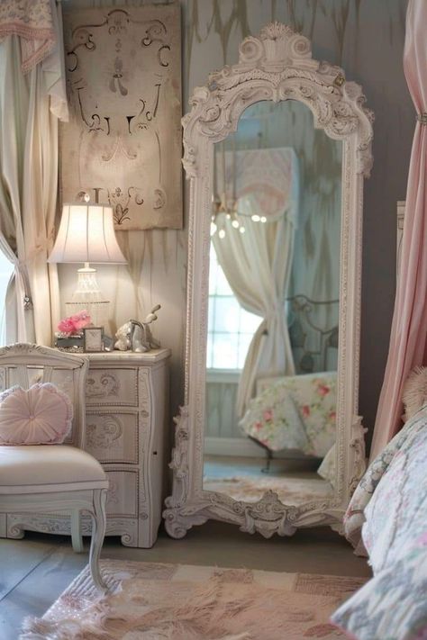 Fem Bedroom, Chaotic Bedroom, Korean Decoration, French Core, Ballet Ribbon, Dream Bedroom Inspiration, Bedroom Ideas Inspiration, Vintage Room Decor, Casa Vintage