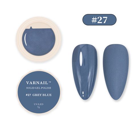 VARNAIL Gray Gel Nails, Solid Gel Polish, Grey Gel Nails, Vacay Nails, Latest Nail Trends, Nail Trend, Professional Nail Art, Nail Cuticle, Nail Art Supplies