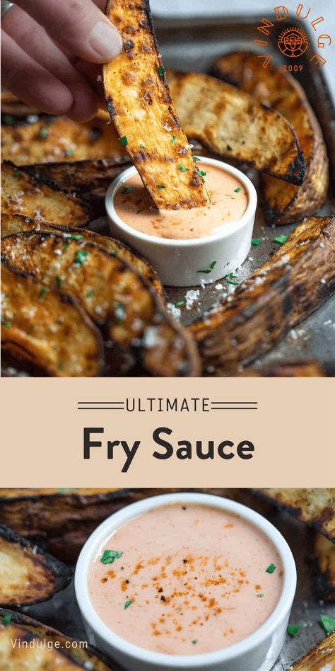 A all-purpose tangy condiment that is perfect as a fry dipping sauce, or topping to a burger. This versatile fry sauce is one of our favorites to make. Steak And Frites Sauce, Steak Fries Dipping Sauce, Sauce For Fries Dipping, French Fries Dipping Sauce Recipes, Fry Dipping Sauce, Fry Dipping Sauce Recipes, French Fry Dipping Sauce Recipes, French Fry Sauce, Fry Sauce