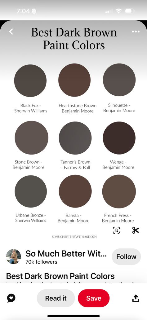 Dunn Edwards Renwick Brown, Darkest Brown Paint Color, Sherwin Williams Dark Academia Colors, Dark Brown Interior Paint, Sherwin Williams Dark Brown, Moody Brown Paint Colors, Dark Taupe Paint Colors, Dark Brown House Exterior, Brown Interior Paint