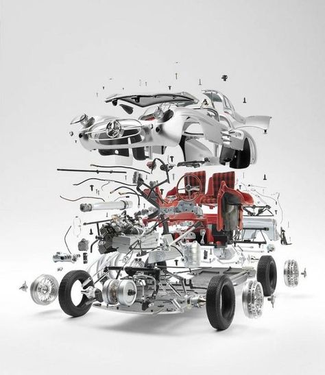 exploded view mercedes sls300 Mercedes Slr, Exploded View, Technical Illustration, Mercedes Sl, Car Restoration, Kids Notebook, Classic Sports Cars, Truck Design, Mechanical Design