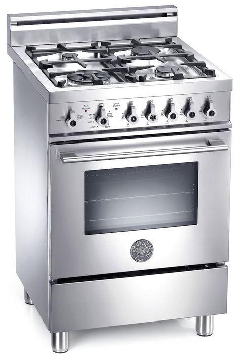 Bertazzoni-24-inch-gas-range-remodelista Aga Range Cooker, Gas Range Cookers, Freestanding Oven, Small Stove, Kitchen Tools Design, Cooking Range, Stainless Kitchen, Gas Oven, Range Cooker