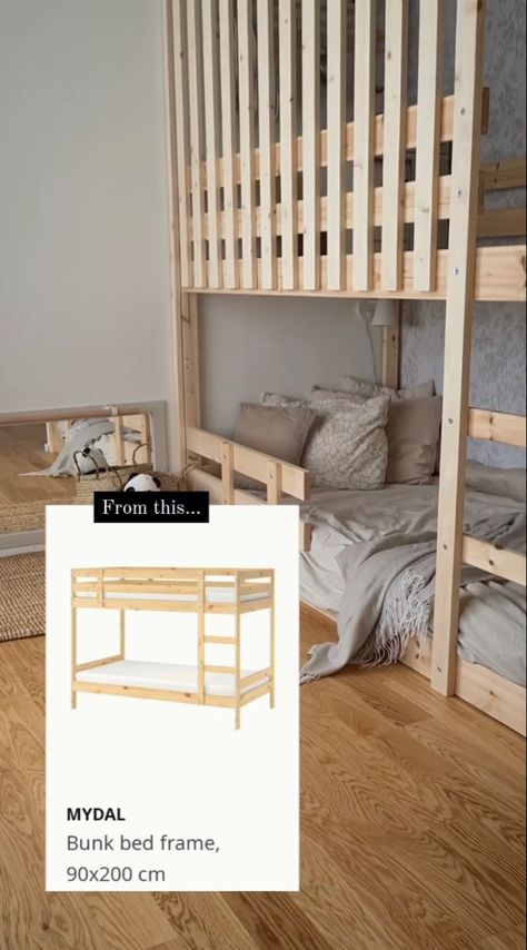 Mydal Ikea Ideas, Ikea Mydal, Todler Room, Bedroom Small Space, Kura Bed Hack, Ikea Hack Kids, Beach Hacks Tips And Tricks, Creative Kids Rooms, Autumn Room