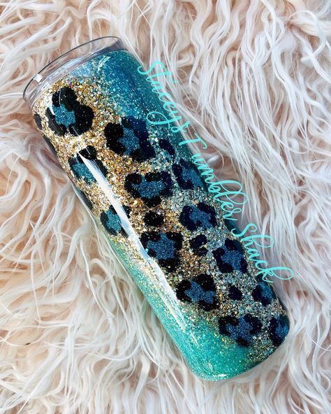 Leopard Glitter Tumbler, Cheetah Tumbler, Tumbler Leopard, Leopard Tumbler, Epoxy Tumbler, Epoxy Tumblers, Glitter Tumbler Cups, Dream Horse, Diy Resin Projects