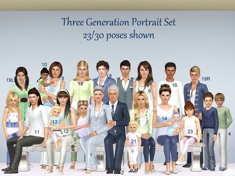 Sims 4 Generation Poses, The Sims 4 Poses Family Of 3, Sims 4 Family Portrait, Sims 3 Family, Sims 4 Family Portrait Poses, Sims 3 Poses, Sims 4 Family Of Three Poses, Large Family Poses Sims 4, Sims 4 Big Family Poses