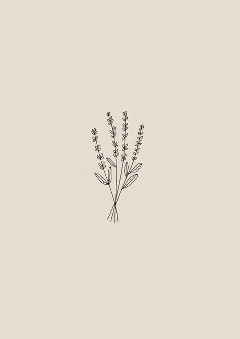 Hand drawn lavender illustration. Botanical. Minimal, simple line art. Hand Drawn Lavender, Lavender Doodle, Drawn Lavender, Lavender Drawing, Lavender Illustration, Ryn Frank, Lavender Art, Desenhos Love, Lavender Tattoo