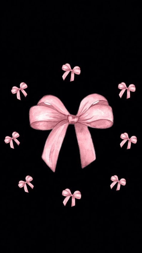 Black Girlhood, Streetwear Wallpaper, Black Coquette, Pink And Black Wallpaper, Best Nature Wallpapers, Iphone Wallpaper Classy, Bow Coquette, Bow Wallpaper, Black Background Wallpaper