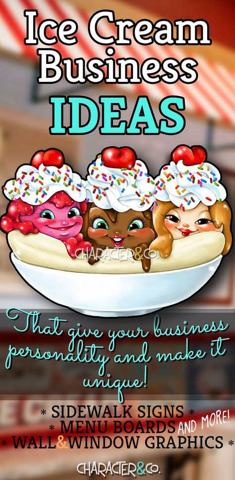 Ice Cream Business Ideas, Ice Cream Trailer, Hawaiian Ice, Walls Ice Cream, Menu Board Design, Ice Creamery, Ice Cream Sign, Ice Cream Store, Ice Cream Menu