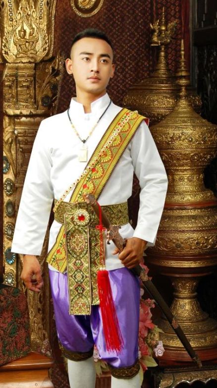 Thailand Traditional Clothing Outfit for Men Thailand Outfit Ideas Men, Thailand Clothes, November Wedding Guest Outfits, Thai Traditional Clothing, Thailand Costume, Thailand Traditional, Thailand Outfit, Male Wedding, Thailand Fashion