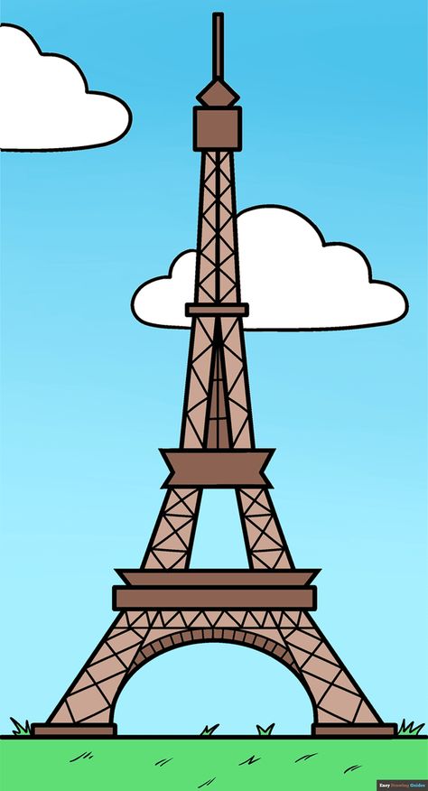 How to Draw the Eiffel Tower Featured Image Eiffel Tower Draw, Miraculous Eiffel Tower, Paris Drawing Easy, Tower Drawing Easy, Towers Drawing, Eiffel Tower Drawing Easy, Evil Tower, Eiffel Tower Drawing, Tower Drawing