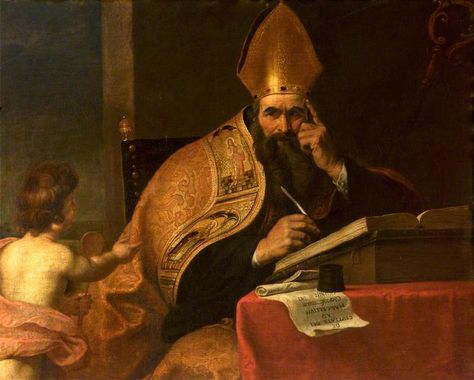 Augustine of Hippo - Wikipedia St Augustine Of Hippo Quotes, St Augustine Of Hippo Icon, Saint Augustine Of Hippo Painting, Christian Old Painting, St Cyprian Of Antioch, St Ambrose, St Monica, Augustine Of Hippo, City Of God