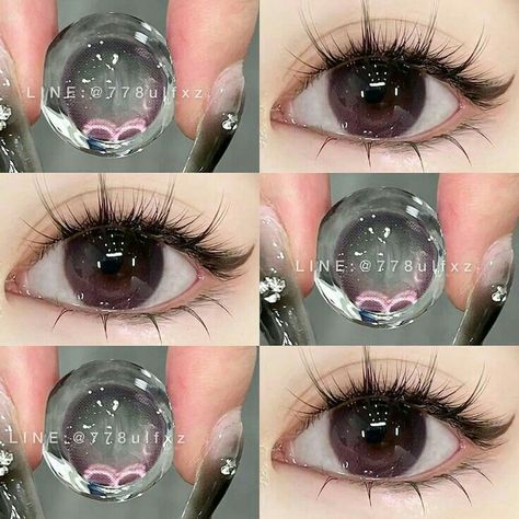 Cool Contacts, Rare Eye Colors, Eye Lens Colour, Purple Contacts, Membentuk Alis, Colored Eye Contacts, Cosmetic Contact Lenses, Beautiful Eyes Color, Cute Eye Makeup