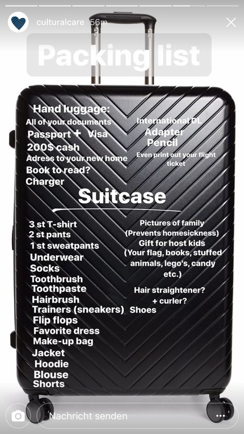 Au Pair Packing List, Aupair Tips, Au Pair Tips, Study Abroad Packing, Travel Packing Checklist, Essentials Checklist, Travel Life Hacks, Travel Bag Essentials, Road Trip Packing