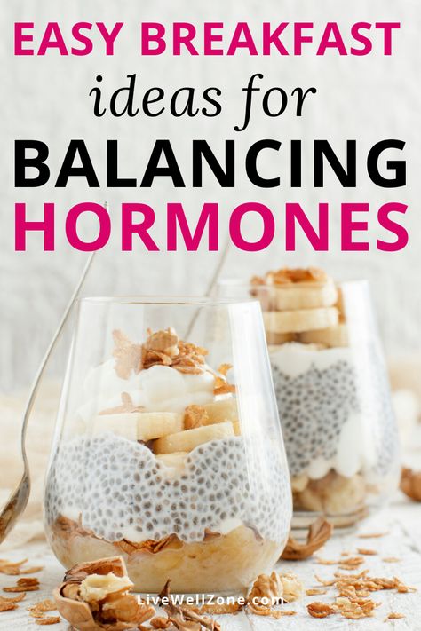 If you're struggling with what to add to your perimenopause diet, and specifically what to include in a hormone balancing breakfast, then this post is for you. Read this to get hormone balancing breakfast ideas and hormone balance recipes that will help you get perimenopause relief. Whether your perimenopause symptoms are related to weight gain, heavy periods or sleep disruption, boosting your diet can help you get natural relief. Hormone Balancing Recipes, Stomach Fat Burning Foods, Hormone Diet, Hormone Balancing Diet, Foods To Balance Hormones, Balancing Hormones, Easy Breakfast Ideas, Baking Soda Beauty Uses, Balanced Breakfast