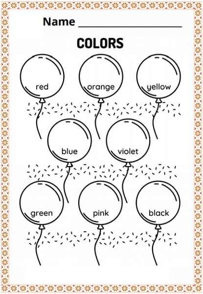 Colours Name Worksheet, Human Body Vocabulary, Community Helpers Worksheets, Free Printable Alphabet Worksheets, Color Worksheets For Preschool, Tracing Worksheets Free, Preschool Activities Printable, Creative Worksheets, Color Words