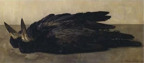 Artwork by Floris Verster, Twee dode roeken, Made of oil on cardboard Crows Ravens, The Crow, The Raven, Crows, Ravens, Black Bird, Art Inspo, Birds, Angel