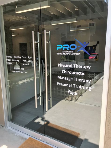 Logo Signage, Door Signage, Hospital Logo, Window Signage, Clinic Interior, Polygon Modeling, Storefront Signs, Different Shades Of Blue, Double Glass Doors