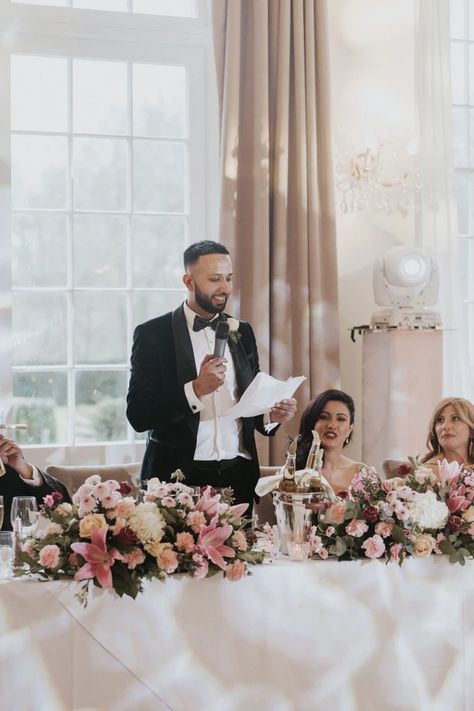 Bride And Groom Speech To Guests, Welcome Groom To The Family Speech, Short Best Man Speech Examples, Groom Speech Template, Who Gives Speeches At Wedding, Speech Template, Speech Tips, Groom Speech Examples, Wedding Jokes