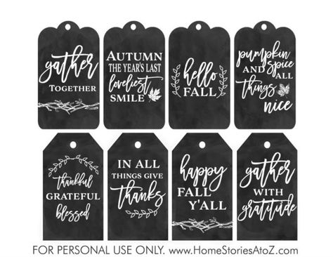 Candle Tags Printable, Thanksgiving Tags Printable Free, Fall Tags Ideas, Fall Tags, Fall Chalkboard, Chalkboard Tags, Homemade Tags, Thanksgiving Prayer, Thanksgiving Napkins