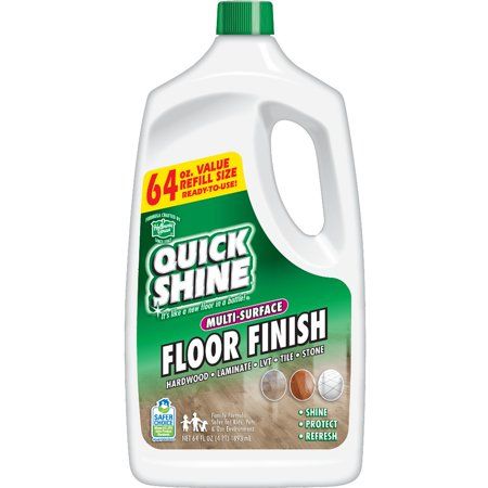 Quick Shine Multi-Surface Floor Finish 64 fl oz Best Laminate Floor Cleaner, Clean Kitchen Floor, How To Clean Laminate Flooring, Wood Floor Cleaner, Best Laminate, Linoleum Flooring, Floor Finishes, Luxury Vinyl Plank, Diy Home Improvement