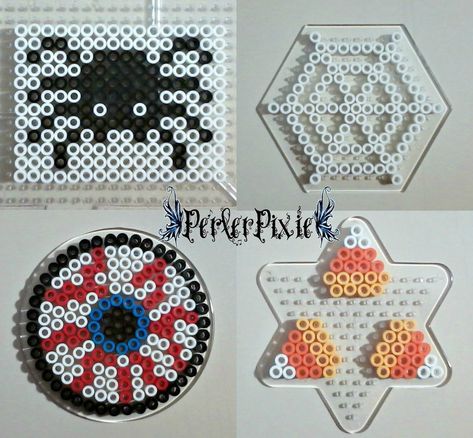 Halloween Perlers by PerlerPixie.deviantart.com on @DeviantArt Halloween Projects, Peg Board, Easy Halloween, Hama Beads, Drawing Tools, Crafty Stuff, Artisan Craft, Candy Corn, Halloween Themes