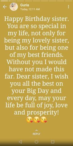 Happy Birthday Sis Quotes, Birthday Brother Quotes, Happy Birthday Big Sister, Soul Sister Quotes, Happy Birthday Brother Quotes, Happy Birthday Wishes For Sister, Happy Birthday Dear Sister, Happy Birthday Wishes Sister, Flower Jewellery For Mehndi