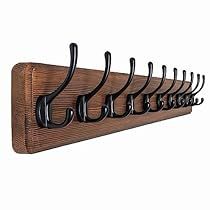 Wood Coat Rack, Wall Hook Rack, Coat Hooks On Wall, Coat Rack Hooks, Rustic Coat Rack, Vintage Coat Rack, Wall Mount Rack, Wooden Coat Rack, Decorative Wall Hooks