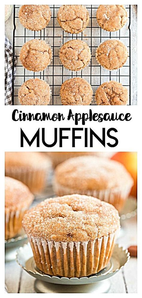 Cinnamon Applesauce Muffins, Simple Muffins, Made To Be A Momma, Cinnamon Applesauce, Applesauce Muffins, Tiramisu Dessert, Cinnamon Muffins, Apple Sauce, Cinnamon Flavor