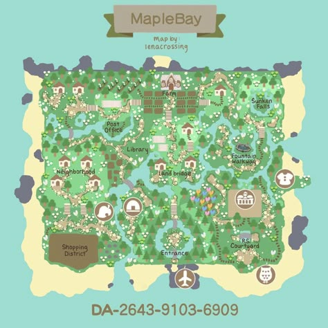 Acnh Farm Island Dream Code, Animal Crossing Island Dream Address, Acnh Map Layouts Natural, Dream Addresses Acnh, Acnh Island Types, Acnh Island Layout Ideas Cottagecore, Acnh Natural Island Map, Acnh Cottagecore Island Map, Acnh Dream Address Cottagecore