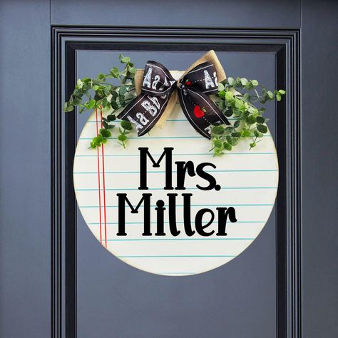 Add a personal touch to your classroom with our customizable Teacher Door Sign! Available in multiple sizes, this sign can be personalized with your teacher's name and comes in a variety of colors to perfectly match your classroom decor. Features: - Customizable: Not only can you personalize with your teacher's name for a unique and welcoming addition to the classroom, you can also change class for another word/title. - Multiple Sizes: Choose from a range of sizes to fit any door or wall space. - Durable Material: Made from high-quality materials to ensure long-lasting use throughout the school year. - Easy to Install: Comes ready to hang, for hassle-free installation. Create a warm and inviting atmosphere in your classroom with our Personalized Teacher Door Sign. It's the perfect way to s Craft Fair Crafts, Teacher Door Sign, Fair Crafts, Classroom Door Signs, Teacher Door Signs, Teacher Door, Teacher Doors, Classroom Door, Door Sign